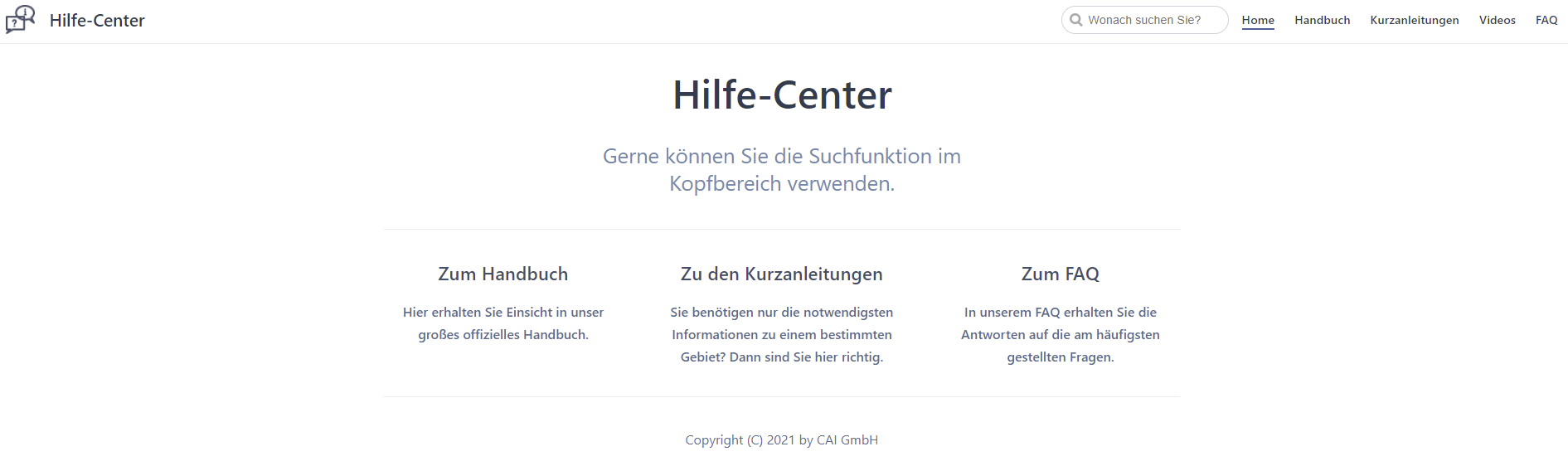 Startseite Hilfe-Center