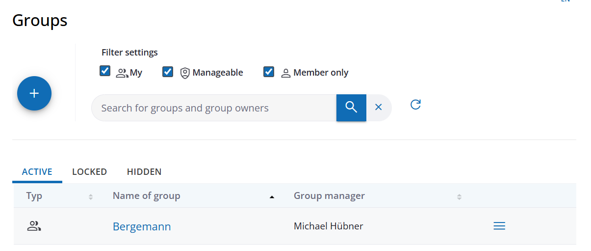 Figure: My Groups