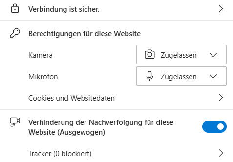Browser-Einstellung