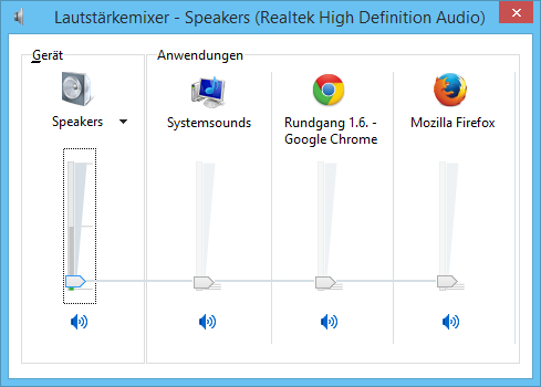 Windows Lautstärkemixer